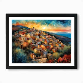 Sunset In Tuscany Affiche