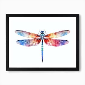 Dragonfly Coastal Watercolour Art Print