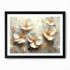 White Flowers 18 Art Print