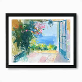 Sorrento From The Window View Painting 2 Art Print