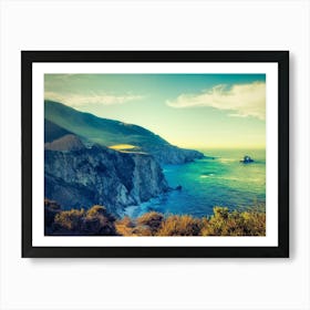 America Big Sur Coast California Sea Santa Lucia Mountain Range Usa Affiche