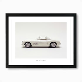 Toy Car 55 Corvette White Poster Art Print