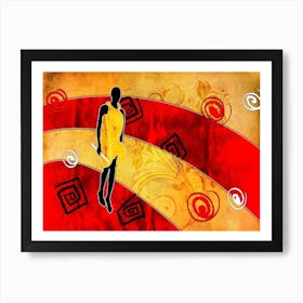 Tribal African Art Illustration In Painting Style 044 Art Print