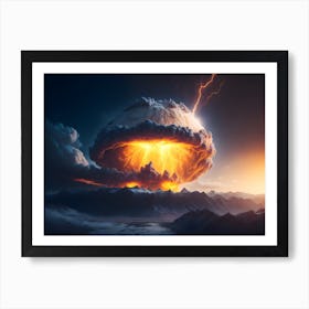 Atomic Nuclear Explosion Art Print