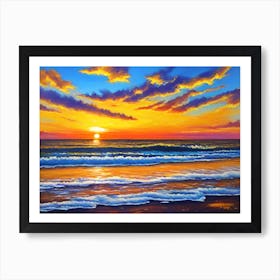 Sunset At The Beach 106 Art Print