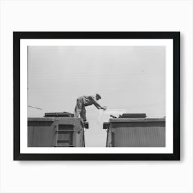 Icing Refrigerator Cars For Shipment Of Strawberries,Hammond, Louisiana By Russell Lee Poster