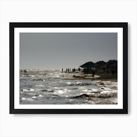 Beach People water sea waves crown summer photo art photography Art Print