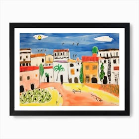 Prato Italy Cute Watercolour Illustration 1 Art Print