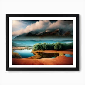 Mountains And Clouds Art Print