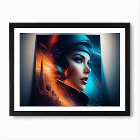 Futuristic Woman Art Print