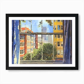 San Francisco From The Window View Painting 2 Art Print