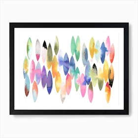 Seeds Colorful Geometric Art Print