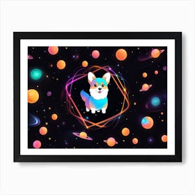 Galaxy Corgi 2 Art Print