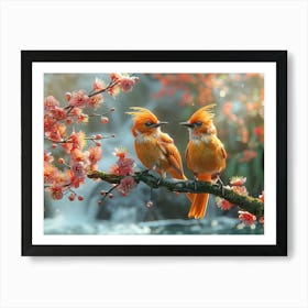 Beautiful Bird on a branch 15 Art Print