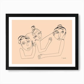 People, Peach Fuzz Art Print