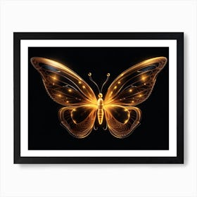 Golden Butterfly 13 Art Print