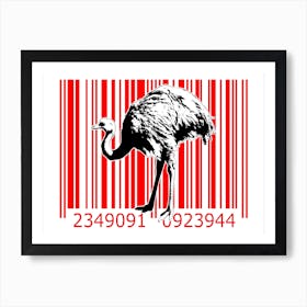 Funny Barcode Animals Art Illustration In Painting Style 104 Art Print