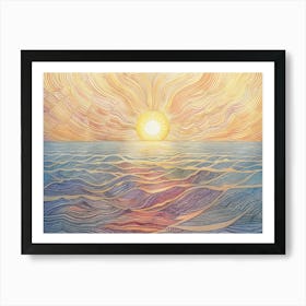 Sunrise Over The Ocean 8 Art Print