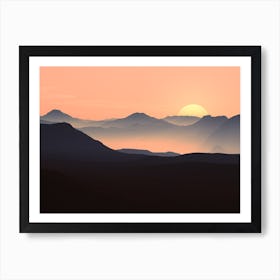 Sunrise Over Mountains Art Print