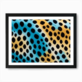 Blue And Yellow Spots Art Print