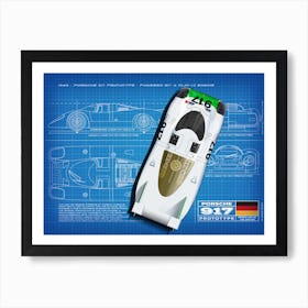 917 Prototype, Blueprint Art Print