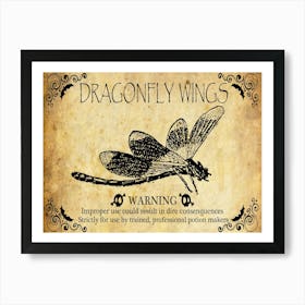 Dragonfly Wings, Halloween Poster Art Print