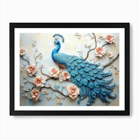 Peacock Painting 17 Art Print