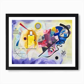 Yellow Red Blue Abstract Painting, Wassily Kandinsky Art Print