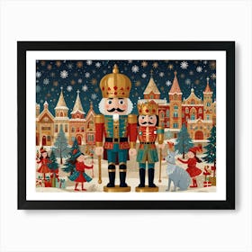 Christmas Nutcrackers Art Print