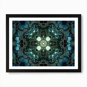 Alcohol Ink Emerald, Blue And Indigo Art Print