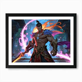 Warrior With A Sword Art Print