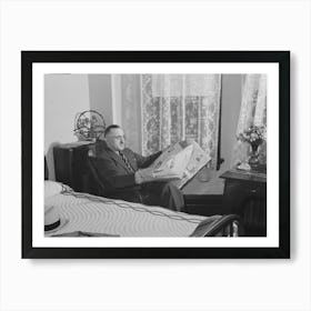 Butte, Montana, John Herlihy, A Shift Boss At The Mountain Con Mine, Reading A Newspaper At Home By Russell Lee Art Print