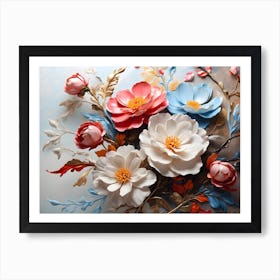 Flowers On A Table Art Print