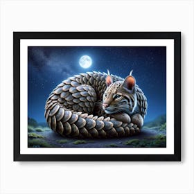 Cozy Pangolynx Art Print