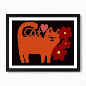 Orange Cat Art Print