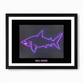 Neon Pink Purple Bull Shark Poster 1 Art Print