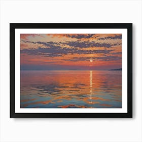 Sunset Over The Lake Art Print