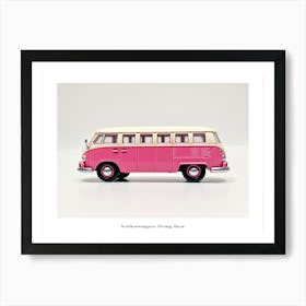 Toy Car Volkswagen Drag Bus Pink Poster Art Print