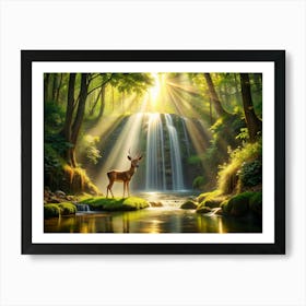 Magine Standing At The Edge Of A Hidden Forest Gla (1) Art Print