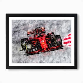 Sebastian Vettel 2019, Formula 1 Art Print