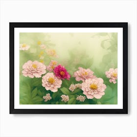 Flowers In The Garden 2 Art Print