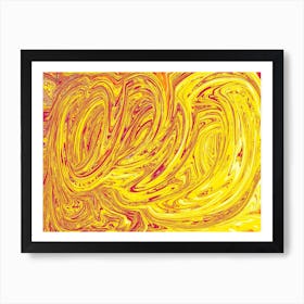 Red Yellow Abstract Wallpapers Abstracts Liquids Art Print