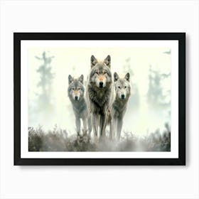 Wolf Pack - Wolf Trio Art Print
