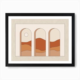 Abstract Desert Arches Art Print