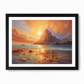 Sunset On The Beach 5 Art Print