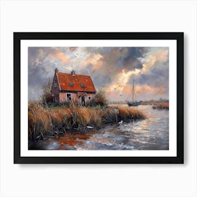 House By The Water 1 Art Print