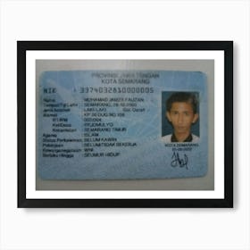 Id Card Art Print