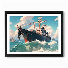 Ship Shines Through Art Print