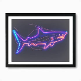 Neon White Tip Reef Shark 1 Art Print