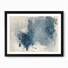 Abstract In Blue And White 3 Art Print